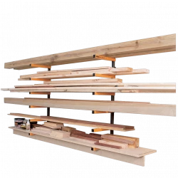 Rack pour le rangement du bois, des tuyaux et autres objets longs