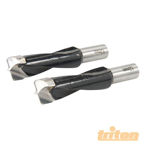 Triton 819799 2 forets pour chevilleuse tourillonneuse 12 mm 