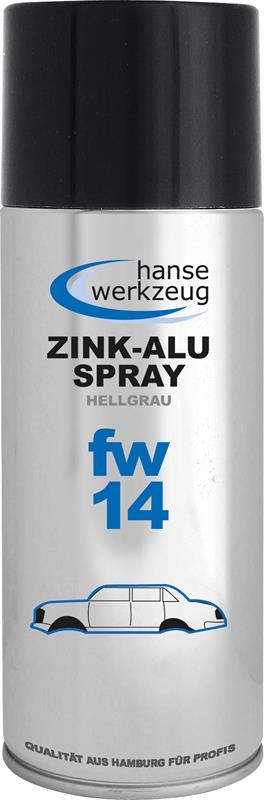 Spray anti-corrosion Zinc - Aluminium type galva. Aérosol de 400 ml. Gris clair FW14