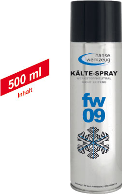 Spray givrant jusqu'à -45°C. Aérosol refroidissant 500 ml FW09