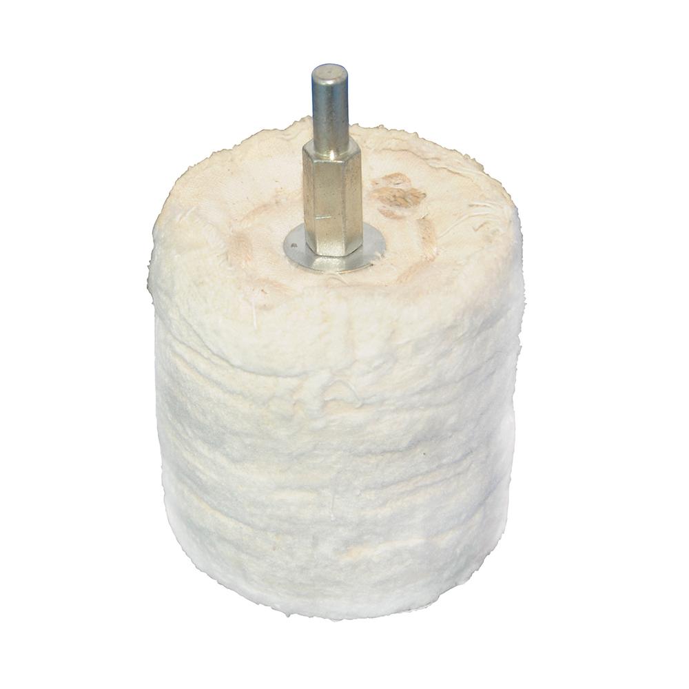 Tampon de polissage cylindrique 63 mm en coton