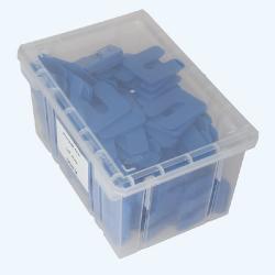 Câles en plastique épaisseur 4 mm x 47 mm (bleu) - boite de 144
